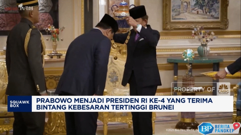 video-prabowo-terima-bintang-kebesaran-tertinggi-brunei-darussalam